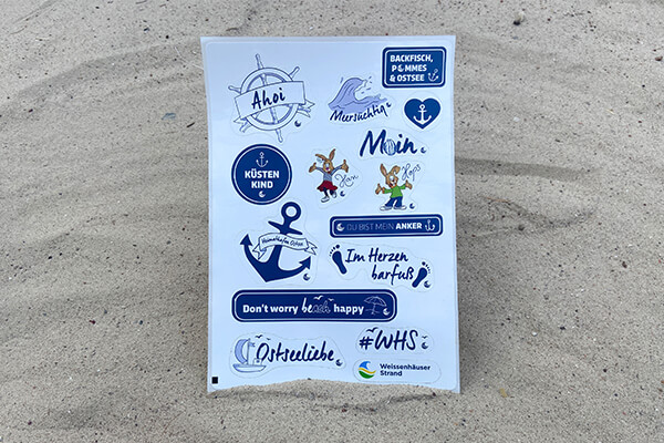 Weissenhäuser Strand Stickerblatt Urlaub